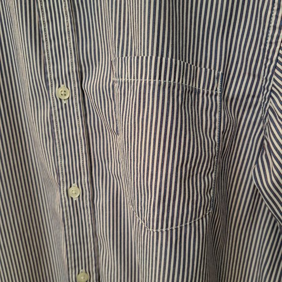 Banana Republic Soft Wash Slim Fit L men's long sleeve striped button down shirt - Picture 5 of 16